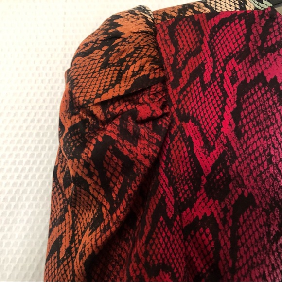 NWT AFRM Violaine Smocked Snake Print Mini Dress - Picture 12 of 15